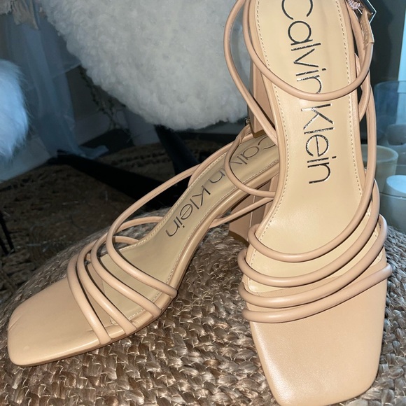 Calvin Klein Shoes - Brand new Calvin Klein nude color strappy sandals size 10